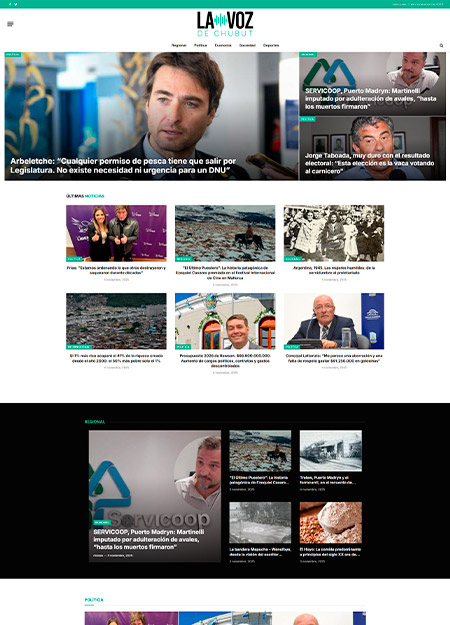 preview image of La Voz de Chubut's website