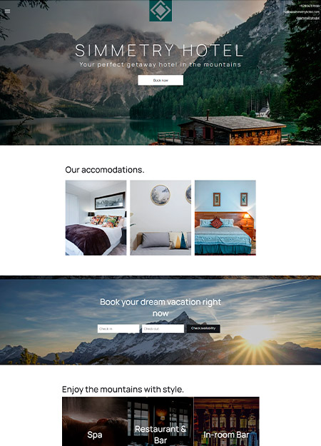 preview image of Simmetry Hotel's website